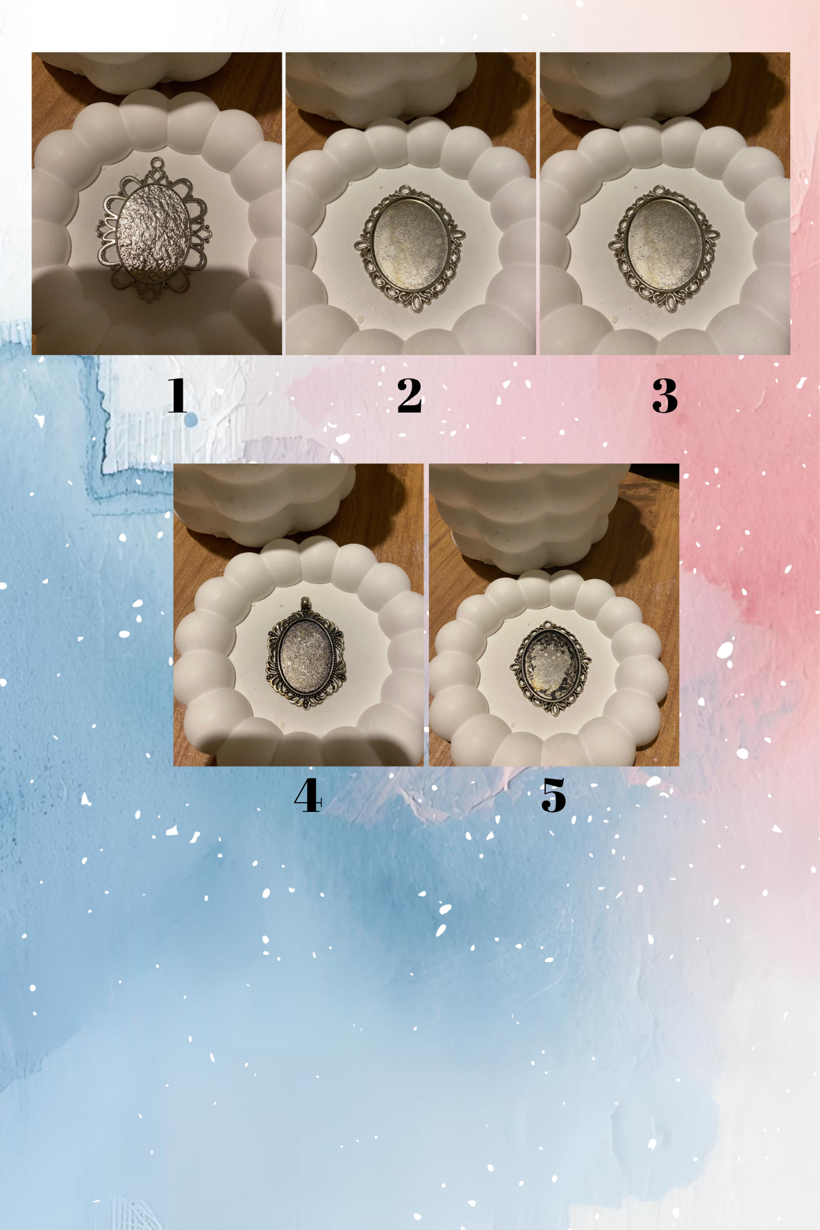 Kişiye Özel Fotoğraflı 3`lü Çerçeveli Gümüş Hatıra İğnesi