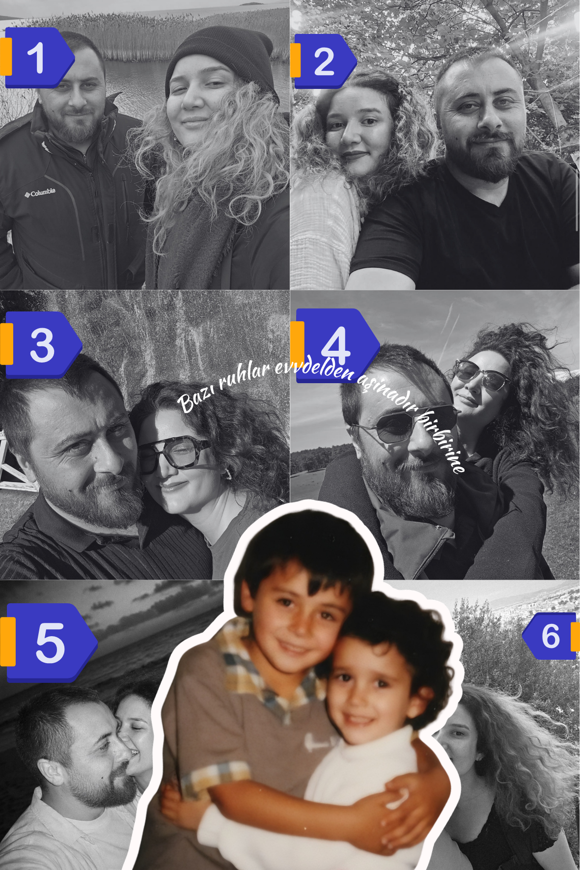 Kişiye Özel Polaroid Çıkartmalı Tablo