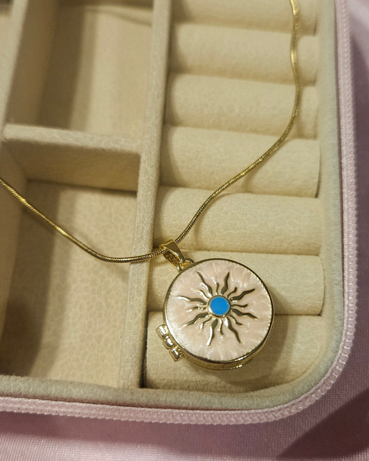 Kişiye Özel Mineli Kolye (Güneş Motif)