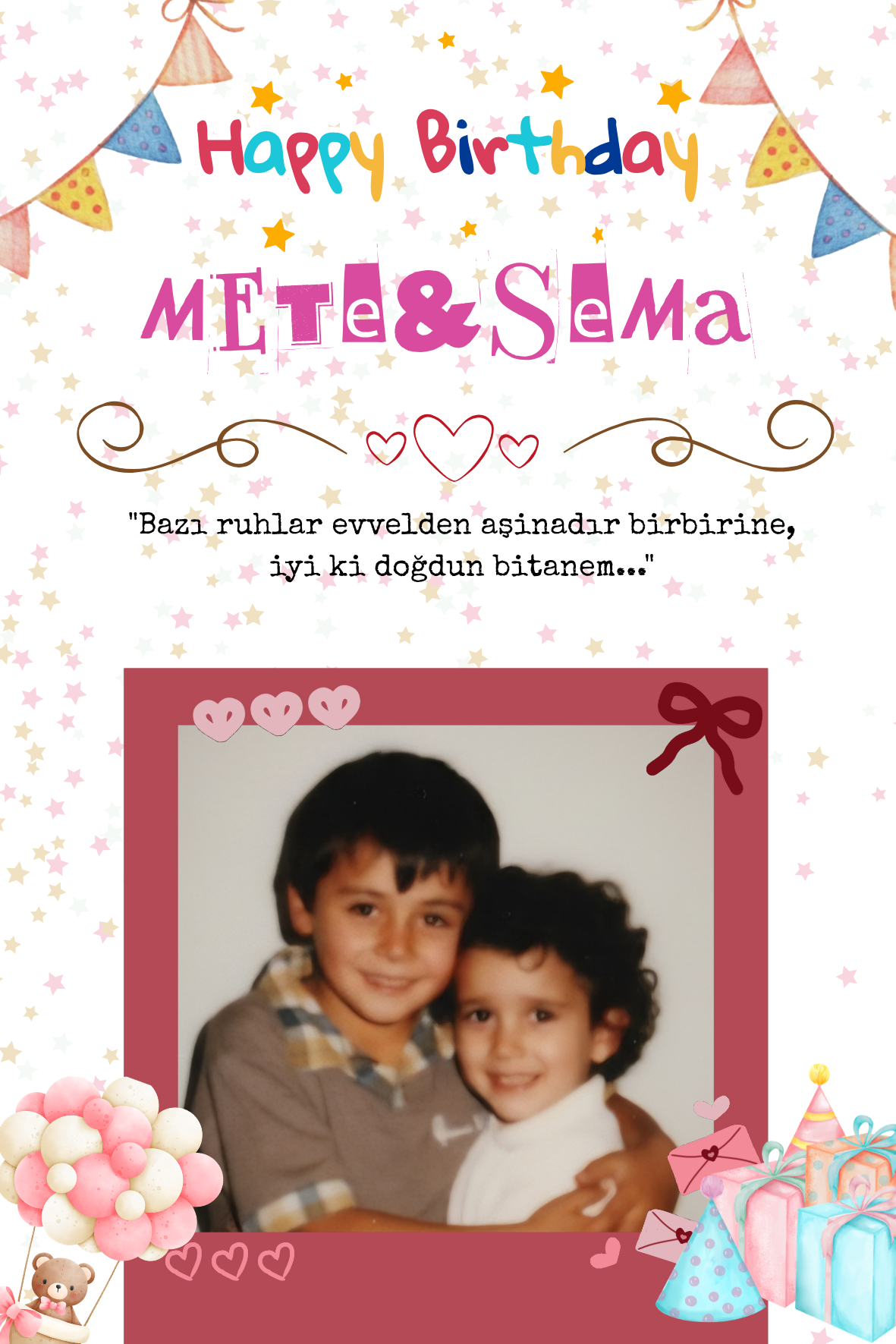 Kişiye Özel Happy Birthday Temalı Doğum Günü Tablosu