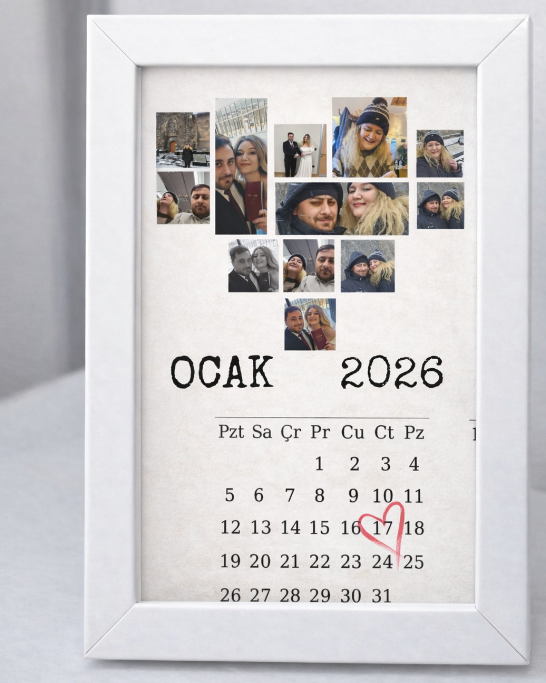 Kişiye Özel Takvim Anı Tablosu