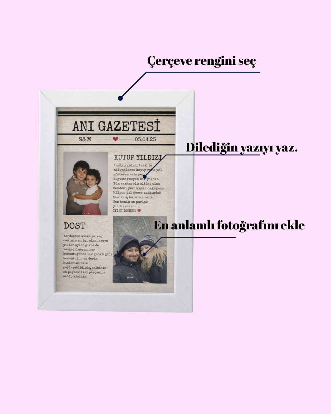Kişiye Özel Anı Tablosu (Anı Gazetesi)