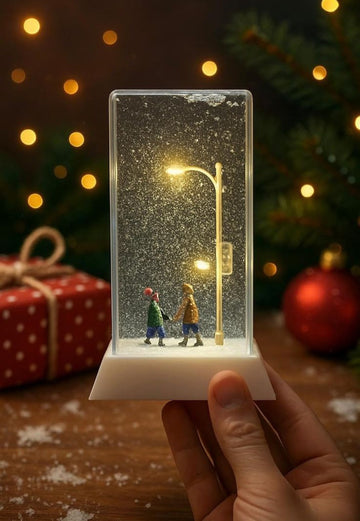 Sokak Lambalı Işıklı Kar Küresi