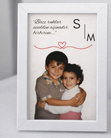 Kişiye Özel Baş Harfli Anı Tablosu