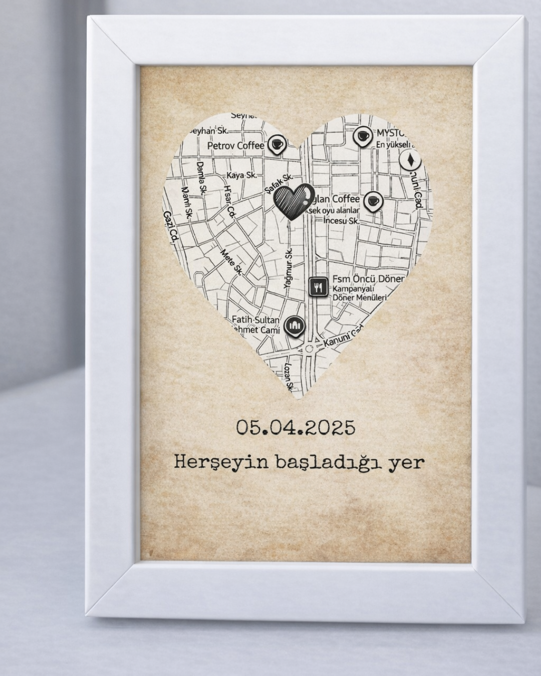 Kişiye Özel Harita Anı Tablosu