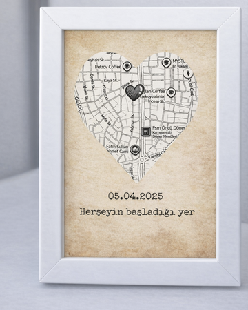 Kişiye Özel Harita Anı Tablosu