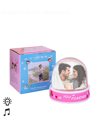 Kişiye Özel Portreli Love Kar Küresi