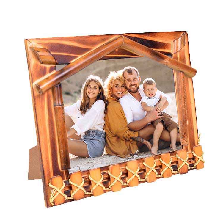 Kişiye Özel Ev Bambu Fotoğraflı Çerçeve
