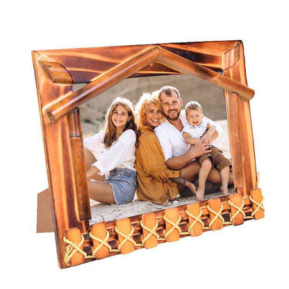 Kişiye Özel Ev Bambu Fotoğraflı Çerçeve