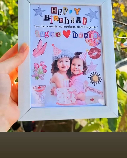 Kişiye Özel Doğum Günü Anı Tablosu